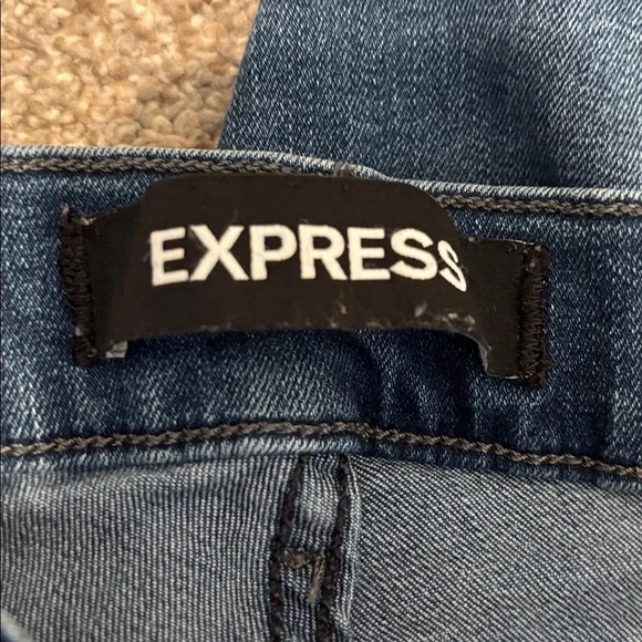 Express Classic Blue high rise skinny jeans - Picture 3 of 4